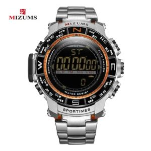 Watches Digital Watch for Men Led Waterproof Sport Alarm System for Men Watch Full Gold Steel Business Male Watch Reloj Hombre Relogio