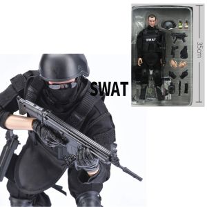 Dolls 1/6 Swat Team Exército Man BJD Figura Forças Especiais Soldados Doll Militares Coleciona com Ação de Ação de Ação Toy Set para menino
