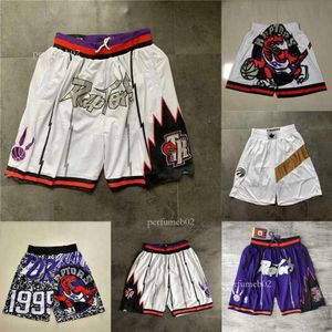 Toronto Raptors Herren Throwback-Basketballshorts mit Tasche