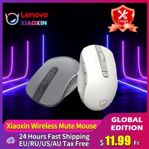 Myszy Lenovo Xiaoxin BT Wireless Mute Mouse z 1600dpi Bluetooth 3.0/5.0 Smart Sleep Funkcja Myszy Dark Kolor dla Windows 7 8 10