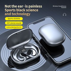 Ny TWS GT01 Mini Earphone Bone Lednings hörlurar Eörkrok LED Display Headset HD Stereo Earuds Waterproof Sports Earphone