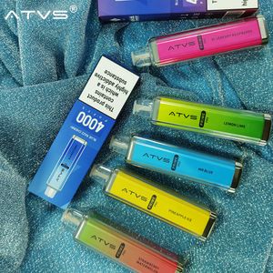 ATVS CRYSTAL 4000 Puff 4K Disposable Vapes Pen E Cigarette 0% 2% 3% 5% Vaporizer Recharge Mesh Coil Vape Pen Ship One Day 12000Puffs