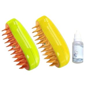 Grooming Cat Steamy Brush Pet Grooming Brush For Cats Hair Remover Pets Hårborttagning Kamvalp 3 In1 Dog Steamer Brush for Massage