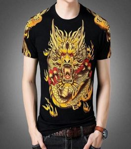 Men039s camisetas 2021 camiseta de grandes dimensões homens dragão chinês 3d para menino preto verão manga curta2374645
