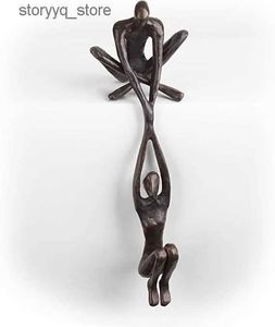 Annan heminredning Ledger Metal Art Sculpture Par Love Gift Cast Iron Shelf Decor for Home Bedroom Living Room Q240229