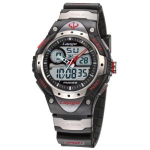 Fälle Top -Marke Pasnew Watch Professional Herren Sport Watch Dual Display Analog Digital Quartz Watch 100 Meter wasserdichte Tauchwache