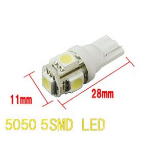 20pcs Nowy T10 Wedge 5smd 5050 Xenon CAR LED żarówki 192 168 194 W5W 2825 158 Cool White3632535