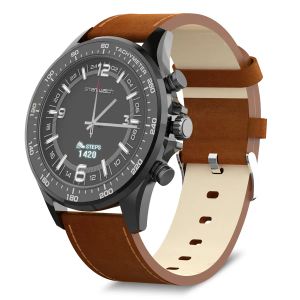 Uhren Luxuriöse Herren-Smartwatch, Hybrid-Smartwatch, mechanische Zeiger, Aktivität, Schlaf, Fitness, Herzfrequenz-Tracker mit angeschlossenem GPS