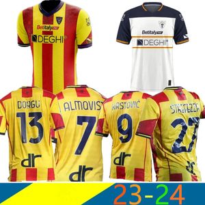 23/24 US Lecce Soccer Jersey Home Away Terceiro 2023 2024 Strefezza Federico Baschirotto Joan Gonzalez Wladimiro Falcone Marin Pongracic Remi Oudin Futebol