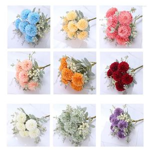 Decorative Flowers 35cm Dandelion Artificial Silk Flores Spring Home Wedding DIY Decor Accessories Fake Plants Mariage Decorations