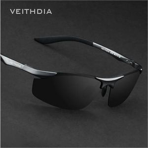 VEITHDIA Occhiali da sole Outdoor Brand Designer Alluminio Guida Ciclismo Occhiali polarizzati da uomo Occhiali da sole maschili UV400 6529 240220