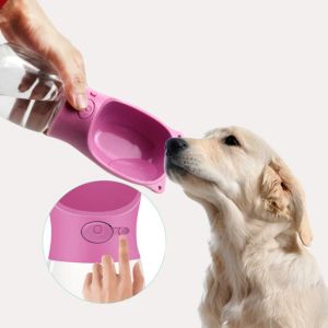 Alimentazione Bottiglia d'acqua portatile per cani da compagnia per cani di piccola taglia Alimentatore da viaggio Cucciolo di gatto Ciotola per bevande Distributore di acqua per animali domestici Forniture per animali domestici