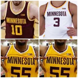 Maglia da basket NCAA Custom Minnesota Golden Gophers 23 Katie Borowicz 25 Klarke Sconiers 30 Kadi Sissoko 35 Bailey Helgren 43 Grace Cumming 3 Maglie Deja Winters