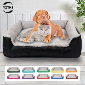 Mattor Pet Dog Bed Cushion för medelstora stora hundar Tvättbar sovande kattbäddsoffa andas mjuk valpbädd med vattentät botten xxxl