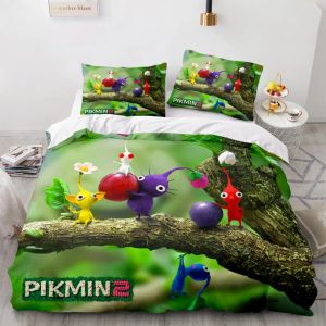 uppsättningar pikmin sängkläder set singel tvilling full drottning king size pikmin 2 säng set aldult barn sovrum duvetcover set 3d tryck 036