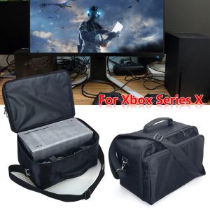 Bolsas de camada de dupla camada de caixa para Xbox Series X/S Game Disc Console do controlador sem fio Saco de armazenamento portátil de viagem preto