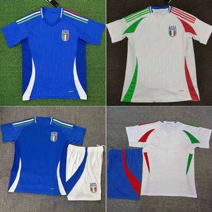 2024 2025イタリアユーロヨーロッパフットボールチャンピオンシップサッカージャージイタリアVerratti Chiesa Maglie Barella Bonucci Pre Matchトレーニングジャージーフットボールシャツ