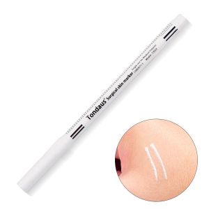 Accesories 10st White Surgical Eyebrow Tattoo Skin Marker Pen Tools Microblading Positionering Tillbehör Tatoo Marker Pen med Measuring R