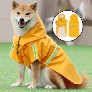 レインコートペット犬ポンチョレインコートリフレクティブ小さな大きな犬レインコートジャケットS5XLファッション屋外防水通気通気子犬服