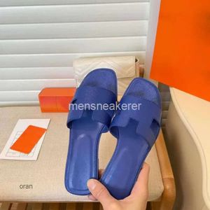 Oranes Open Casual Slippers Lady Leather Sandals Slides Toe Summer Lazy 2024 Flops Designer Sandal High Flip Quality Classic Slipper Men Women Shoes 2U50