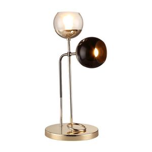 Lâmpada de mesa moderna para sala de estar, lâmpada de cabeceira clara lampara de mesa de metal