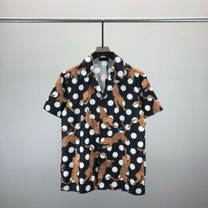 2024 Designer-Mode-Hawaii-Strandhemd mit verwobenen Buchstaben für Herren, Designer-Bowling-Hemd aus Seide, lässig, für Herren, Sommer, kurzärmelig, Größe M-3XL #006