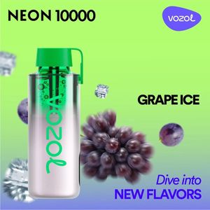 W magazynie Vozol Vista Gear Neon 10K Puffbar 10000 Puffs 5% Nikotyna jednorazowa Vape Pen Pióro kryształowe Vape Crystal e papierosy