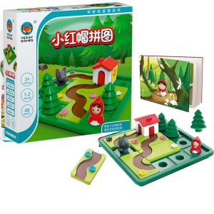 Little Red Riding Hood Smart Hide&Seek Board Games With Solution Skill-Building Puzzle Logic Game IQ Training Toy Children Gift