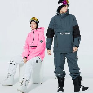 Jacken Männer Frauen Ski Jacke Schnee Hosen Warme Winddicht Winter Overalls Hoodie Wasserdichte Outdoor Sport Kleidung Snowboarden