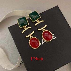 Küpe Üst düzey Küpe Küpe Tasarımcı Kulak Saplama Asla solma bakır 925 Gümüş Küpe Moda Bayan Marka Mektubu Cstal Rhinestone Gem Eardrop Kadın Düğünü