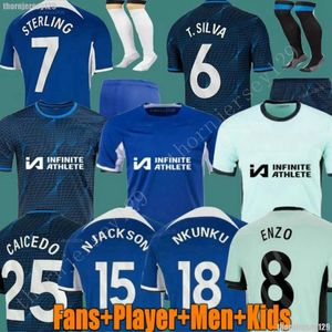 23 24 ENZO CFC NKUNKU Fußballtrikots Spieler Fans MUDRYK COLLECTION GALLAGHER STERLING HOME Uniform 2023 2024 FOFANA AWAY Out S Fußballtrikot-Kits CAICEDO