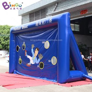 Outdoor Event Advertising (13.2x13.2x10ft) 6balls Inflatable Football Shooting Game Inflation Soccer Goal Blow Up Sport Games For Adult Kids Toy With Air Blower