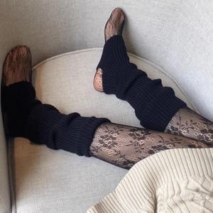 Kvinnors strumpor lolita långa kvinnors benvärmare stickade strumpor varm fot omslag arm varmare damer vinter virkning startkuffar