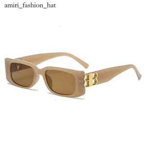 Balanciagas Fashion Design Brands Sunglasses Custom Retro Small Rectangle Shades Brand Designer B Luxury Square Champagne Personality Bb Sunglasses Glasses 735