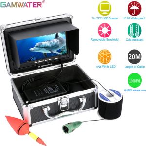 Finders Winter-Angelkamera HD 1000tvl Unterwasser-Fischfinder-Video-Kits 6 LEDs Licht 7-Zoll-Farbbildschirmkamera zum Eisfischen