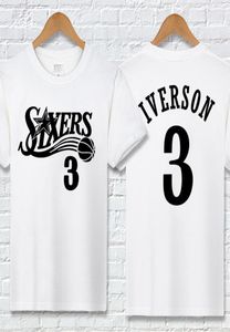 Novo verão equipe de basquete t camisa dos homens t camisa designer t camisa masculina iverson 76 carta impressão camisas casuais manga curta active7784710