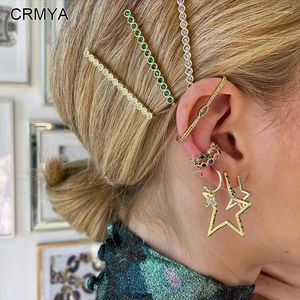 Stud Earrings CRMYA Gold-plated Five-pointed Star For Women Piercing Color Cubic Zirconia 2024 Jewelry Wholesale