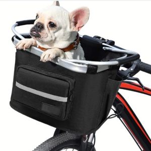 Transportörer av hög kvalitet Transporte Pet Carrying Basket For Small Dogs Portable Puppy Cat Dog Bicycle Carrier Hållbara maskotas Tillbehör