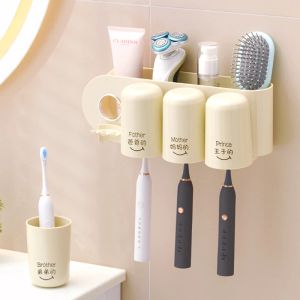 Supplies ABS Toothbrush Storage Holder, Wall Mount, Hanging Hook for Bathroom, Toilet, Bedroom, Free Punching