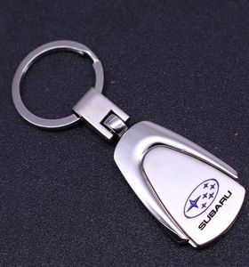 Creative Metal Car KeyChain för Subaru Badge Logo Long Chain Key Ring 4S Shop Promotional Gift Auto Accessories Key Toy7233118