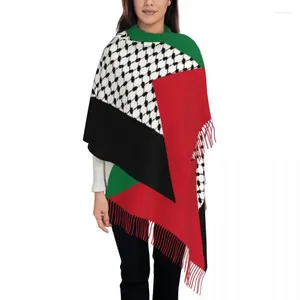 Abbigliamento etnico Palestina Scialli Involucri per donna Calda grande sciarpa lunga Palestinese Hatta Kufiya Kefiah Modello Pashmina Sciarpe scialle