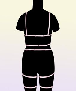 Strumpfbänder Erotische Dessous Plus Größe Bdsm Harness Frauen Gothic Bondage Körper Hosenträger Strumpfband Gürtel Sexy Kostüm Tragen Strümpfe Set8042983