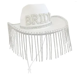 Berretti Cappello da cowgirl Cappello novità Sposa adulta Cowboy Bridal Shower per festa di fidanzamento Cosplay Holiday Dress Up