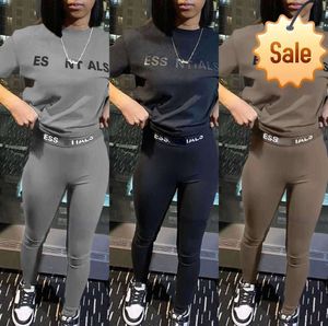 Designer-Trainingsanzug für Damen, Hosenanzug für Damen, zweiteilig, Jogger-Set, neue Buchstaben, bedruckt, kurzärmelig, sexy, modische Strumpfhosen, Anzüge, Yoga-Hose, Essentialsweatshirts, T66688