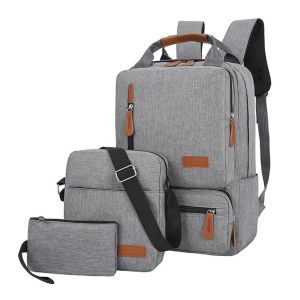 Mochila 3pcs conjunto de mochila mulheres homens laptop mochila bolsa de ombro pequeno bolso para viagens escola negócios trabalho faculdade cabe até 14,5 polegadas