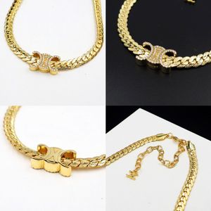 New fashion snake bone chain design exquisite and minimalist letters pendant Necklace for fashion women party Jewelry gift