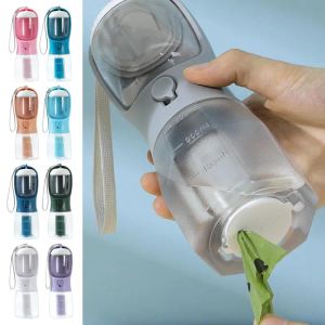 Feeding 3 in 1 Portable Dog Water Bottle For Outdoor Walking Pet Drinker Cats Dogs Bowl Food Dispenser With Garbage Bag Pet Supplies