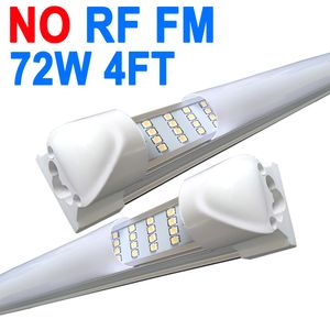 25 Paket LED T8 Dükkan Işığı 4ft 72W 6500K Gün Işığı Beyaz Bağlanabilir LED Entegre Tüp Işıkları Sütlü Kapak, Garaj için Çubuk Işıklar, Atölyeler, Kabine Crestech
