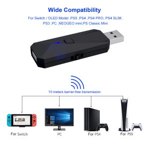 Adapter Game Controller Converter Adapter för PS5 PS4 Switch PS3 PC Portable USB Controller Converter Plug and Play Gaming Accessories