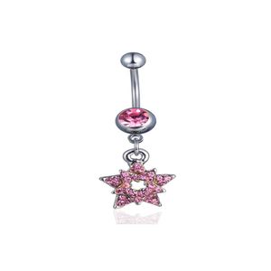 Anéis de botão de sino de umbigo d0747 1 cor estilo agradável anel de barriga rosa como imagem piercing corpo jewlery umbigo7652495 entrega de gota jóias dht5g